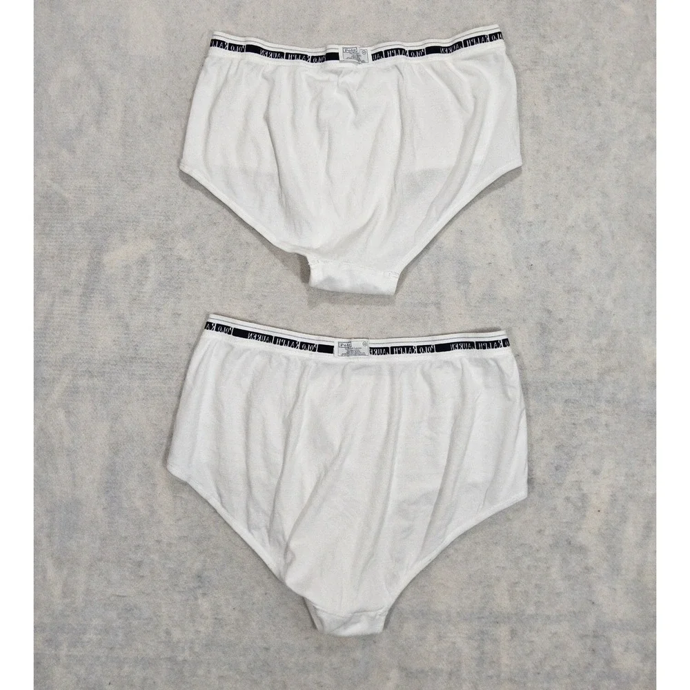Vtg Polo Ralph Lauren Underwear Mens 42 XL NEW LOT White Tighty Whities 90s Y2K